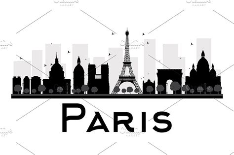 Paris City skyline silhouette | City skyline silhouette, Skyline silhouette, Cityscape silhouette