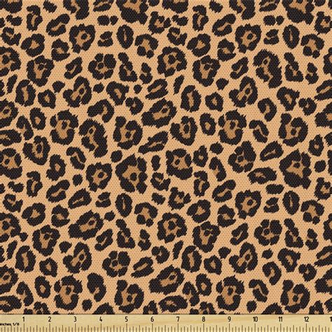 Leopard Print Fabric By The Yard Pale Orange Background With Leopard