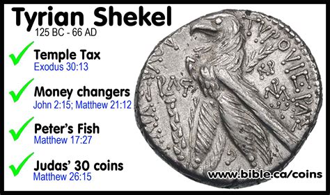 Coins Of The Bible Shekel Of Tyre Official Temple Sanctuary Tax Coins