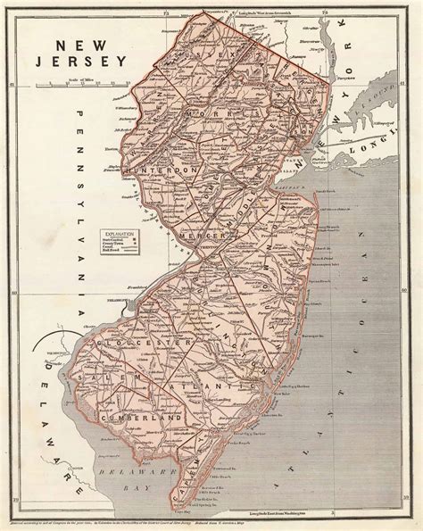Map Of New Jersey Cities And Counties