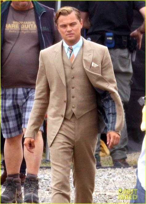 leonardo dicaprio filming the great gatsby i love his suit maybe something like this with a