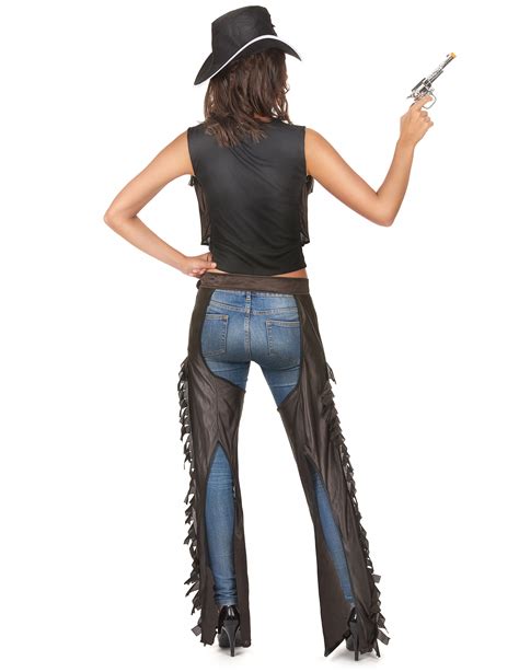 Sexy Cowgirl Kostüm für Damen schwarz braun blau günstige Faschings