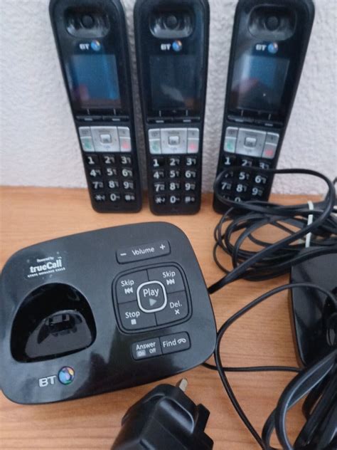 Bt 8500 Digital Cordless Telephone Triple Handset Dect Tested Working