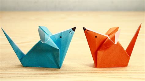 Easy Origami For Kids How To Make A Cute Mouse Youtube