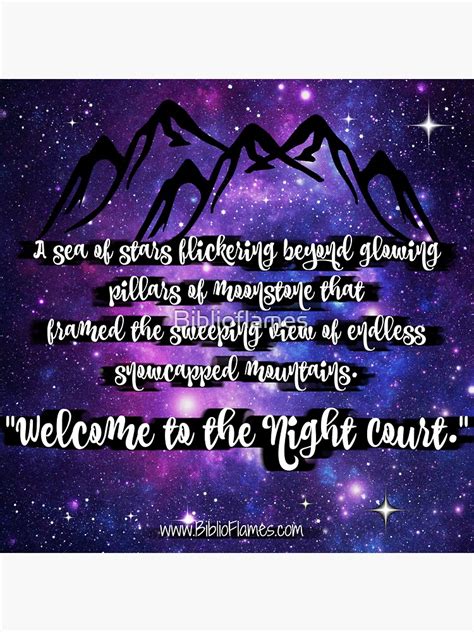 The Night Court Acomaf Quote Sticker By Biblioflames Redbubble