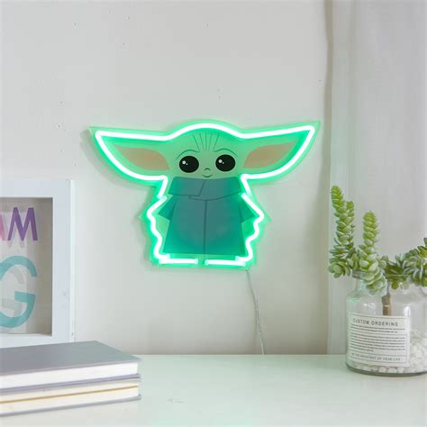 Star Wars The Child Baby Yoda Neon Light Up Wall Art 11 X 8