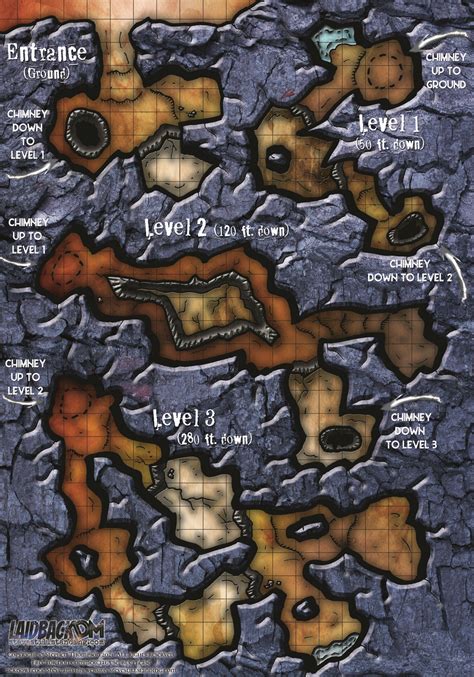Free Fantasy Map Multi Level Caves Laidback Dm