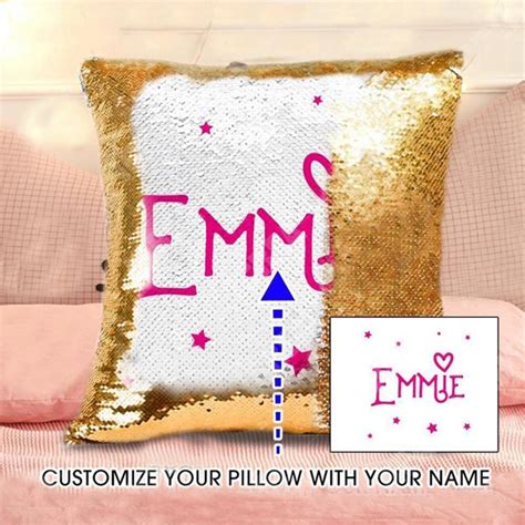 Custom Sequin Pillow With Name