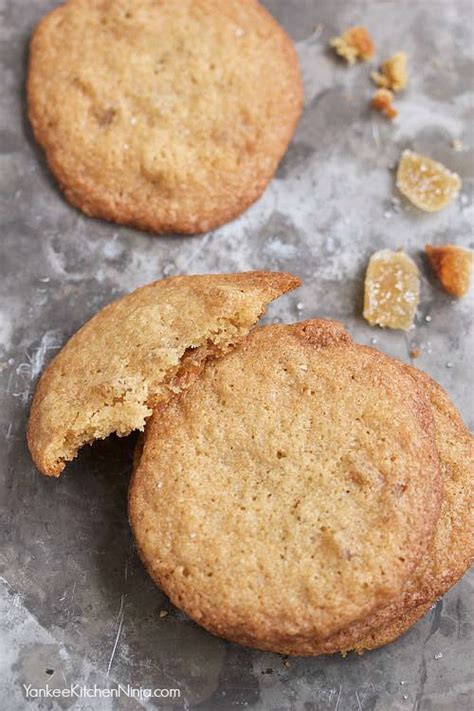 Candied Ginger Cookies Copycat Tates Ginger Zingers Yankee Kitchen