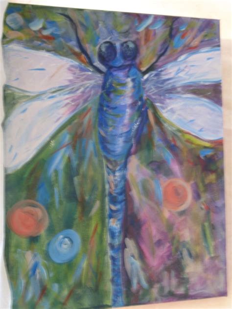 Dragonfly Acrylic Painting Abstract Paintings Pinterest