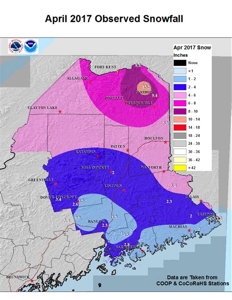 Current Snow Accumulation Map Maine