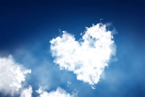 Heart Shaped Clouds Background Psdgraphics