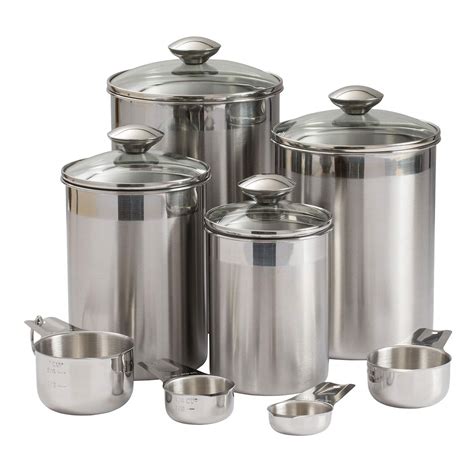 beautiful canisters sets for the kitchen counter 8 piece stainless steel 696577689191 ebay