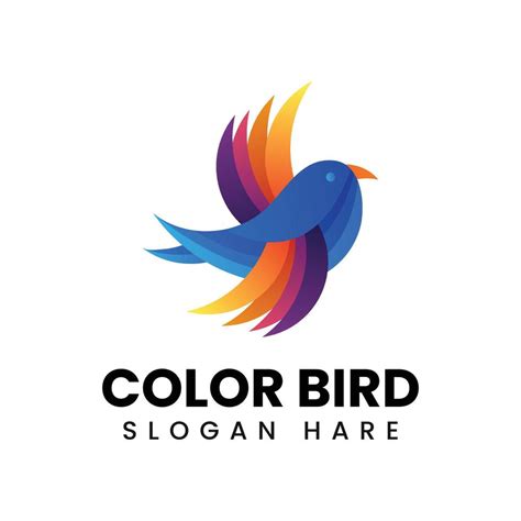 Colorfull Flying Bird Logo Design Vector Illustration 22285414 Vector