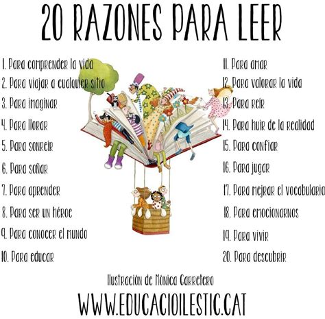 Razones Para Leer Carteles De Lectura Beneficios De Leer Lectura