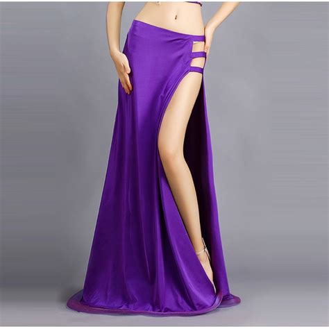 Adults Sexy Belly Dance Costume Waves Slit Lateral Skirt Women Clothing