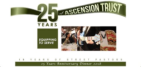 Ascension Trust Special 25 Years Anniversary Dinner 10th November 2018