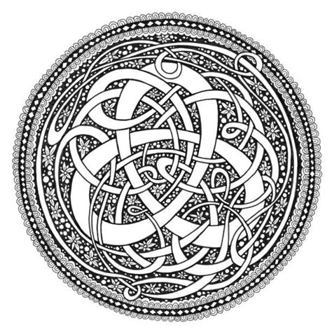 Celtic Knot Mandala Doodle Drawing Celtic Tattoos Stock Illustrations