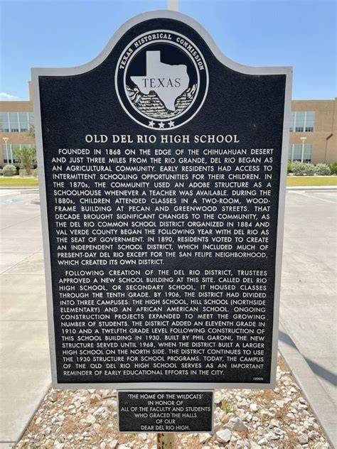 Old Del Rio High School Historical Marker