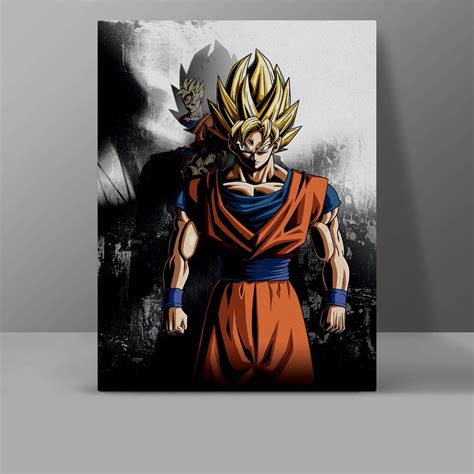 Dragon ball is a japanese media franchise created by akira toriyama in 1984. Super Saiyan Son Goku Wall Pictures Dragon Ball Z Canvas Painting Classic Japanese Anime Living ...