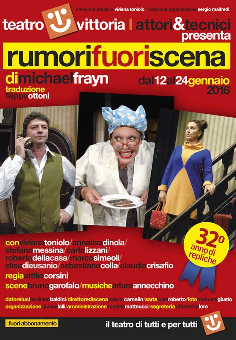 Rumori Fuori Scena Dal 12 Al 24 Gennaio Teatro Vittoria Roma