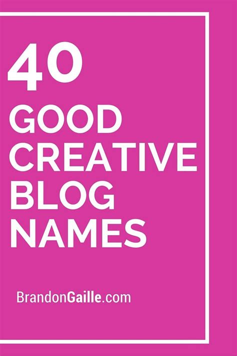 40 Good Creative Blog Names Creative Blog Names Food Blog Names Names