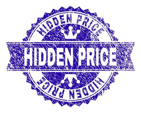 Grunge Textured Hidden Price Stamp Seal With Ribbon Stock Vector