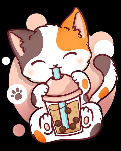 Boba Tea Cartoon Images Boba Tea Cartoon Png Cute Cat Bubble Tea