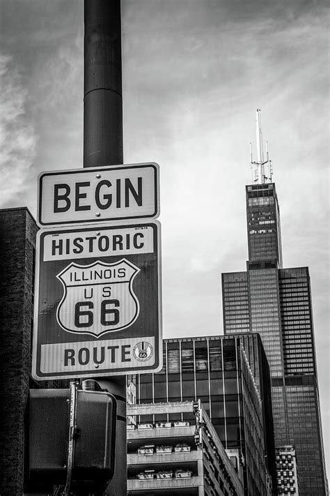 Route 66 Sign Chicago Photograph By Mike Burgquist Fine Art America