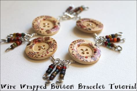 Wire Wrapped Button Bracelet Tutorial Button Bracelet Bracelet