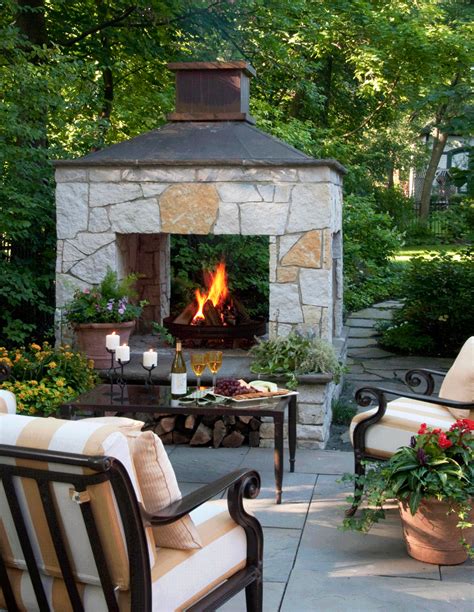 Outdoor Fireplace Ideas Deck