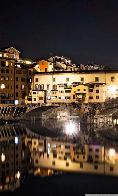 Ponte Vecchio At Night Florence Italy Hd Phone Wallpaper Pxfuel