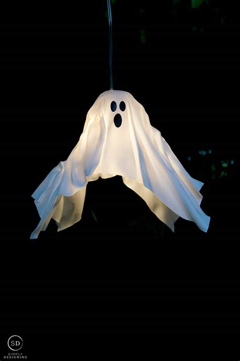How To Make Hanging Ghosts Halloween Decorations A Pb Knock Off