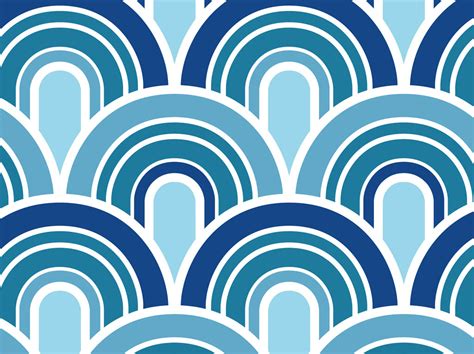 Blue Waves Pattern Vector Art And Graphics