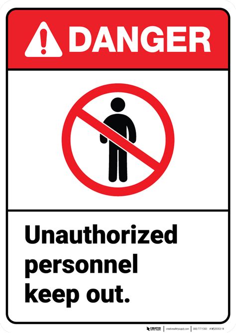 Danger Unauthorized Personnel Keep Out Ansi Wall Sign Creative