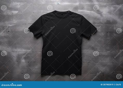 Black T Shirt Mockups Stock Illustration Illustration Of Cloth 287982819