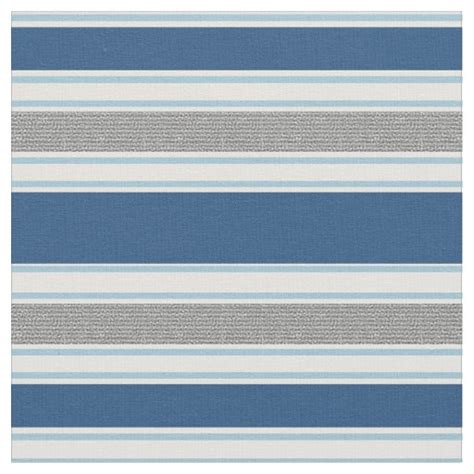 Modern Blue And Gray Stripes Pattern Fabric Zazzle