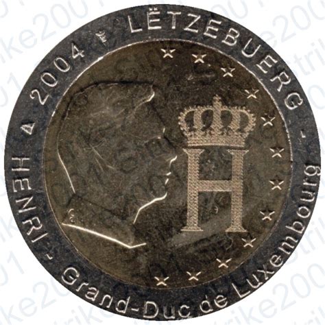 Lussemburgo 2 Euro Commemorativo 2004 Granduca Henry Fdc