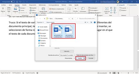 Word Como Combinar El Texto De Varios Documentos En Uno