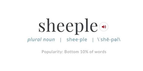 Sheeple вече се счита за официална дума според речника на Merriam Webster