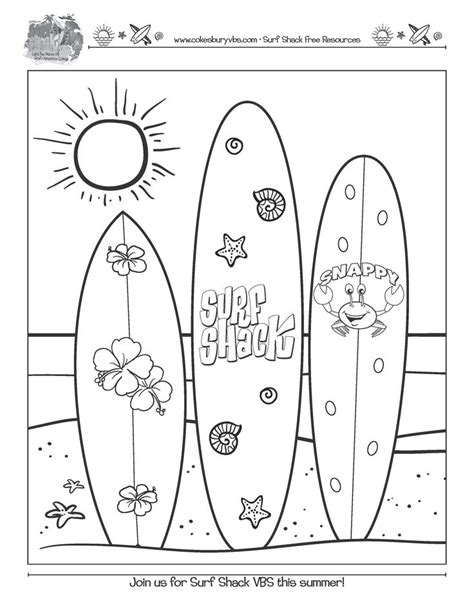 Surfboard Coloring Page At Free Printable Colorings