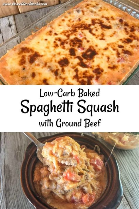 Low Carb Baked Spaghetti Squash Casserole Recipe With Ground Beef