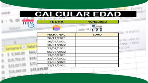Calcular ANTIGÚEDAD LABORAL y EDAD EXACTA en Excel Función SIFECHA