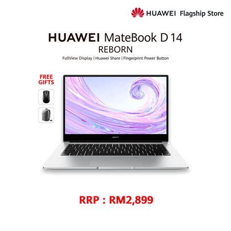 Windows 10 home, 15.6 inches display, 8th generation intel® core™ i5 processor, 256 gb ssd / 8gb ram 1 year waranty huawei malaysia. HUAWEI MateBook D 14 R7 Price in Malaysia & Specs - RM2749 ...