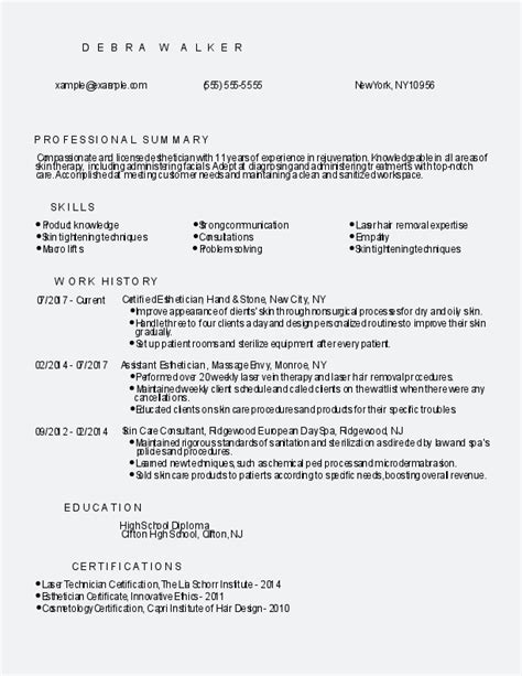 Esthetician Resume Examples For 2024 Templates Skills