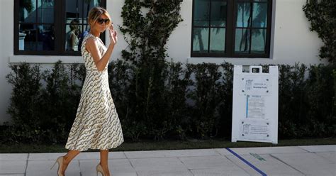 Melania Trump Votes In Person Maskless The New York Times