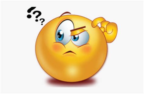Cartoon Thinking Face Transparent Background Question Emoji Hd Png