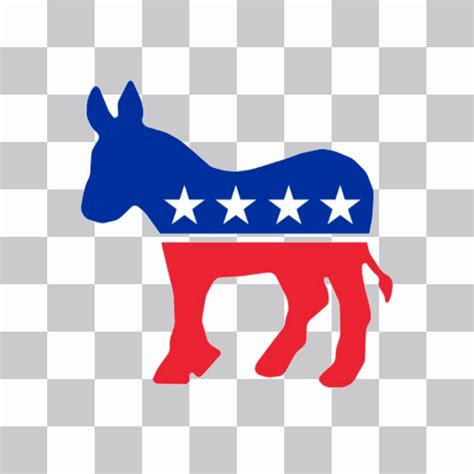 Sticker Of The Democratic Party Logo For Your Photo