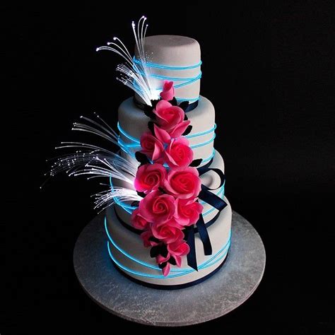 Awesome Illuminated Cake From Yeners Cakes Gold Coast Wedding Cake