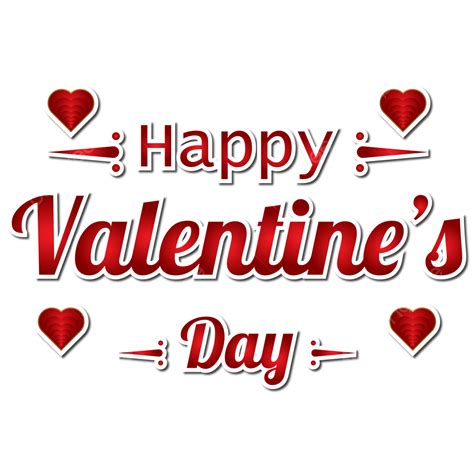 Happy Valentine Day Typography With Hearts Happy Valentines Day Happy